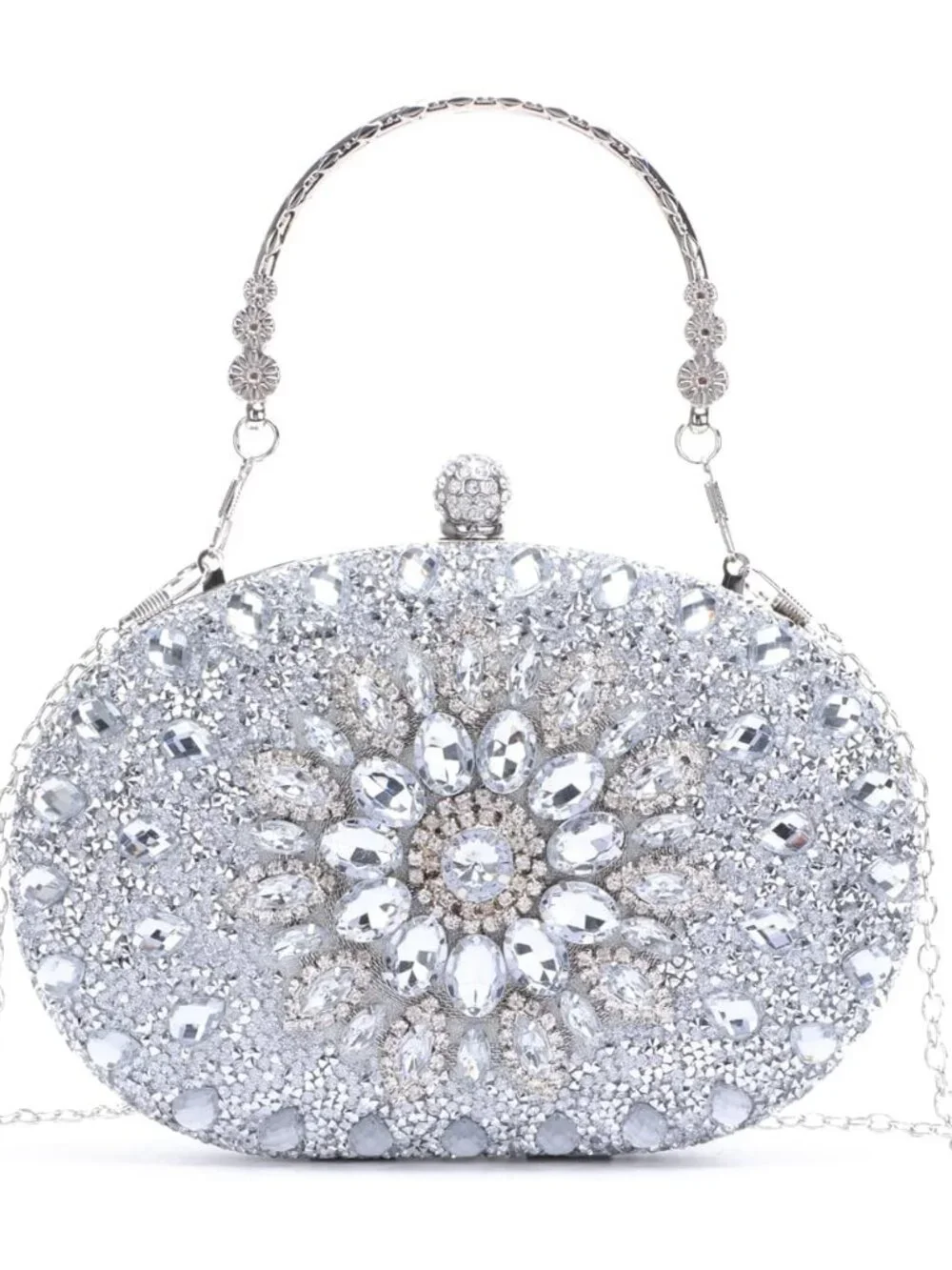 Women Rhinestone Evening Clutch Purse Bag Bling Glitter Sparkly Diamond Tote Bag